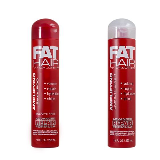 SAMY FAT HAIR "0" CALORIES ADVANCED REPAIR FORMULA AMPLIFYING SHAMPOO AND CONDITIONER