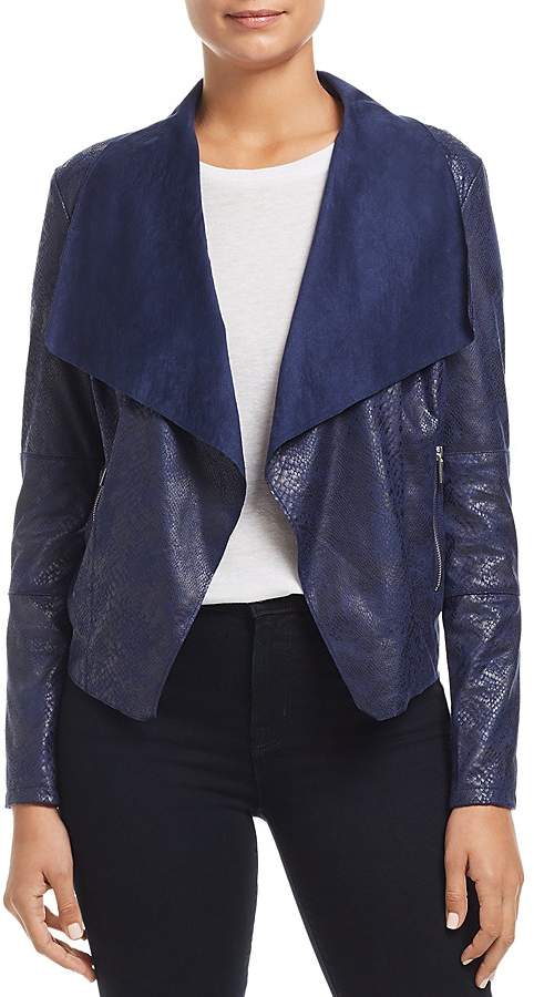 Bagatelle Draped Snake-Embossed Jacket