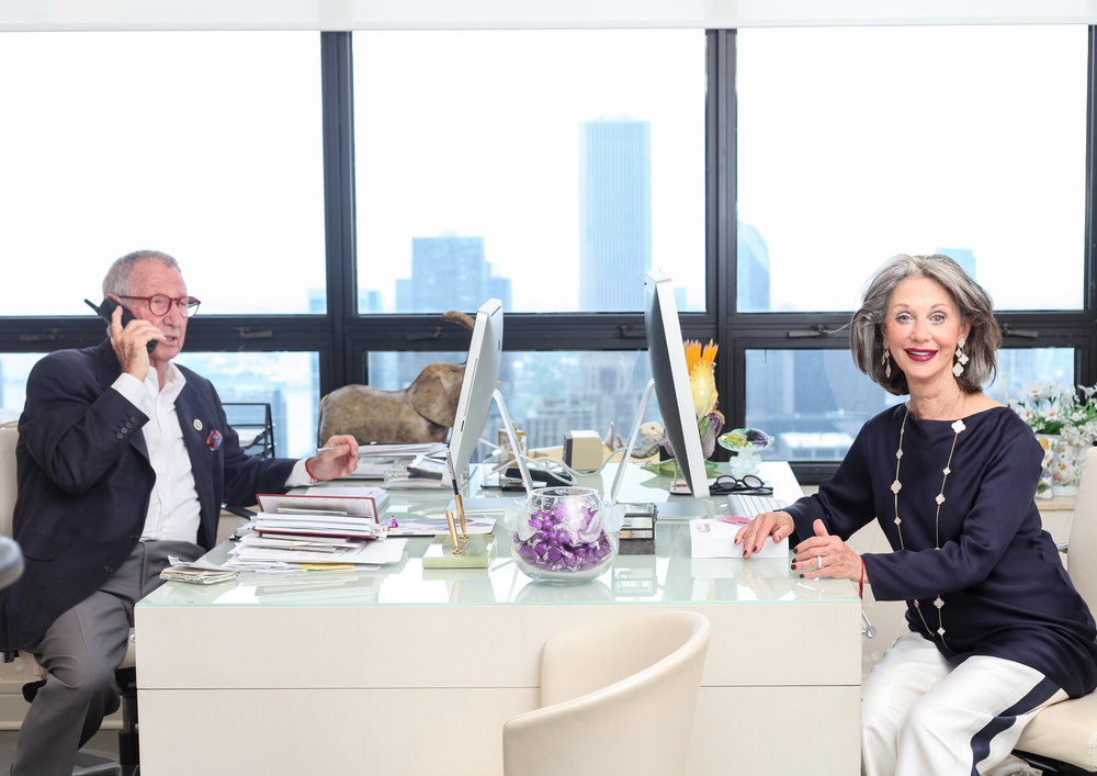 Honey Good and her husband Shelly in their Chicago home office.