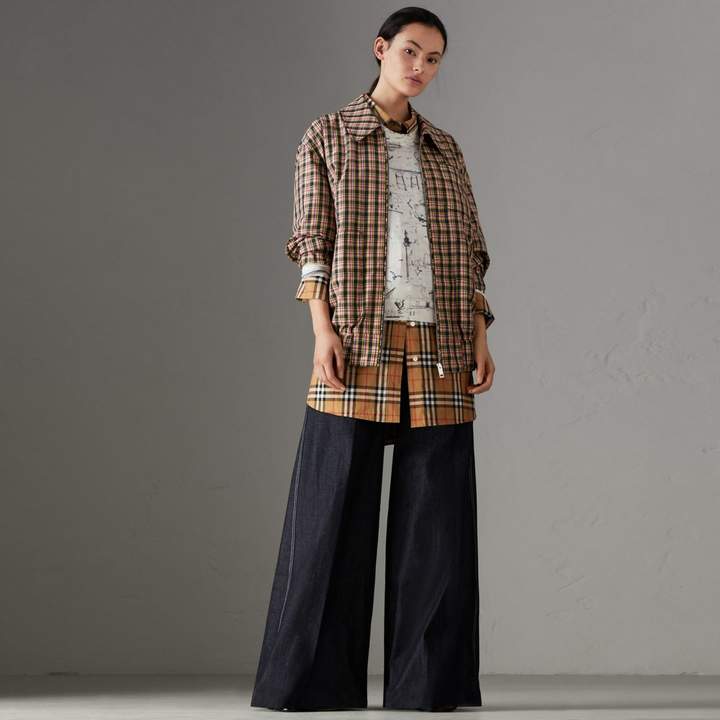 Burberry Stretch Japanese Denim Wide-leg Jeans