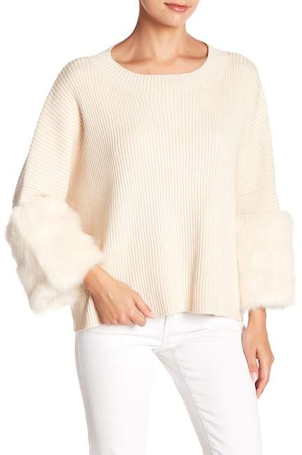 Fate Faux Fur Cuff Sweater