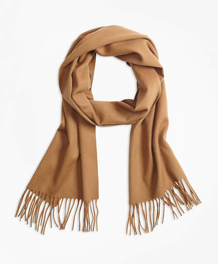 Brooks Brothers Saxxon Wool Scarf with Fringe
