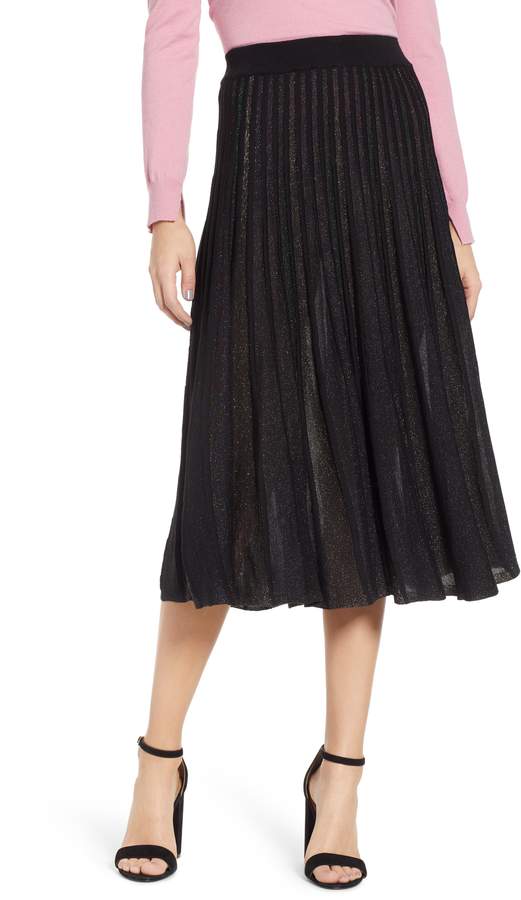Prima Sparkle Pleated Midi Skirt