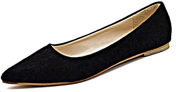 Romwe Pointed Toe Suede Flats