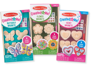 Paint & Decorate Your Own Wooden Magnets Craft Kit – Butterflies, Hearts, Flowers easter gifts for grandkids