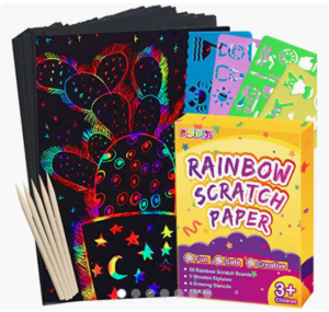 Magic Rainbow Scratch Paper - Easter gift ideas for grandchildren