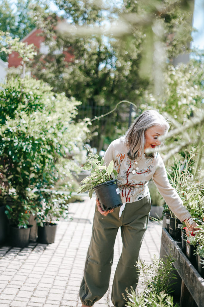 Honey Good in garden with the right gardening tools