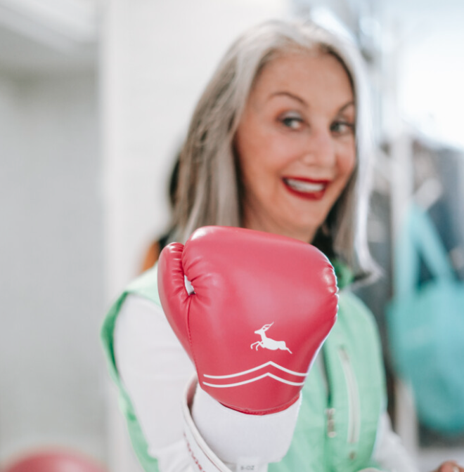 Honey Good boxing as a form of exercise which helps support aging skin