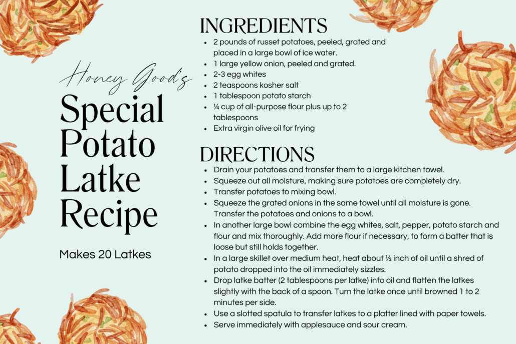 an image of Honey's potato latke recipe