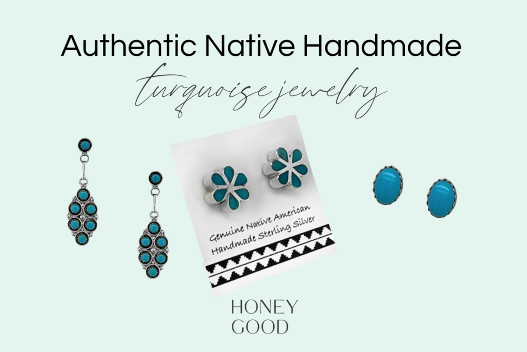 Image of 3 pieces of turquoise jewelry