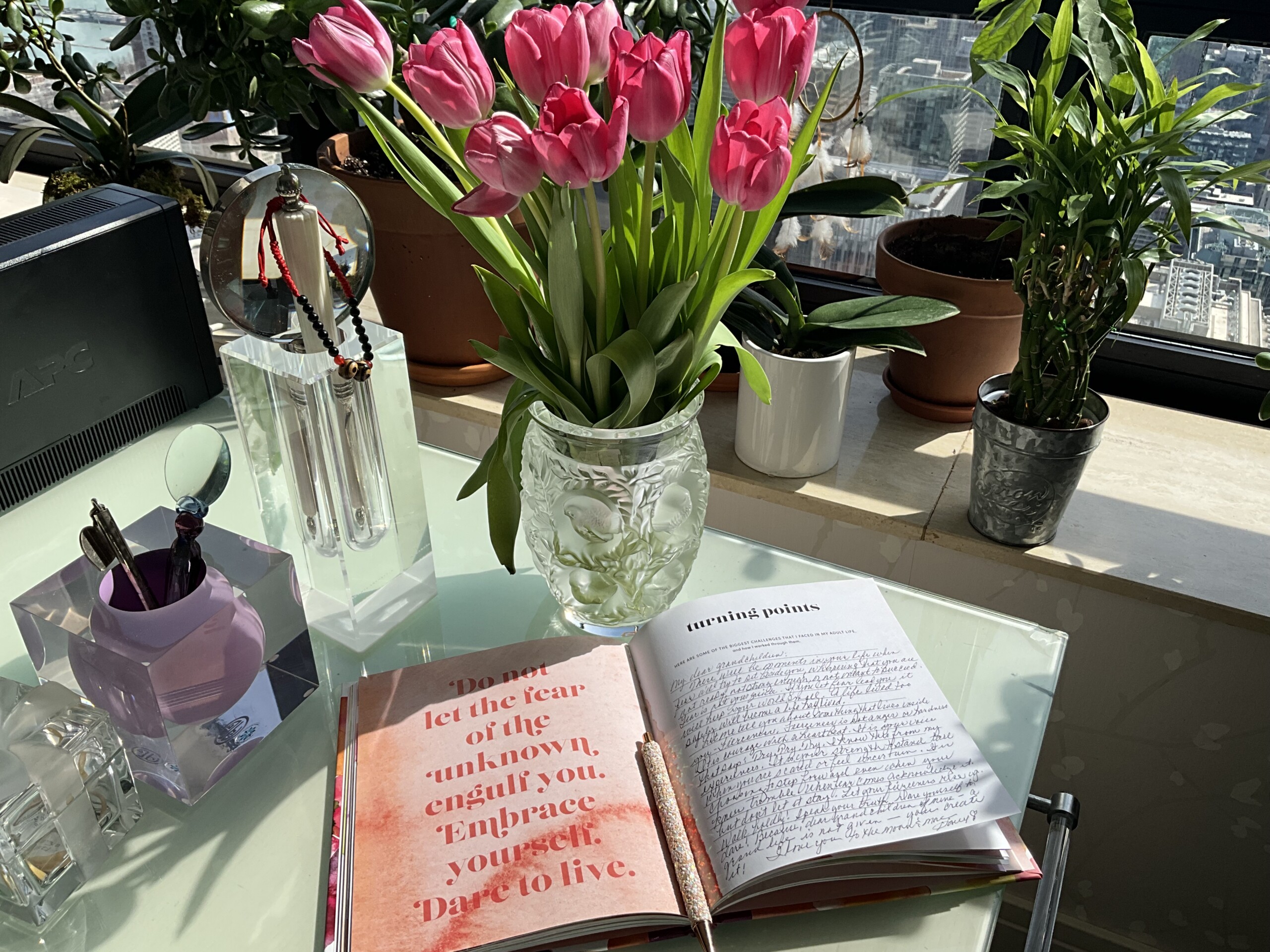 Stories for My Grandchild on a desk