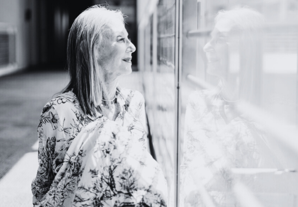 Honey looking out reflecting about her love